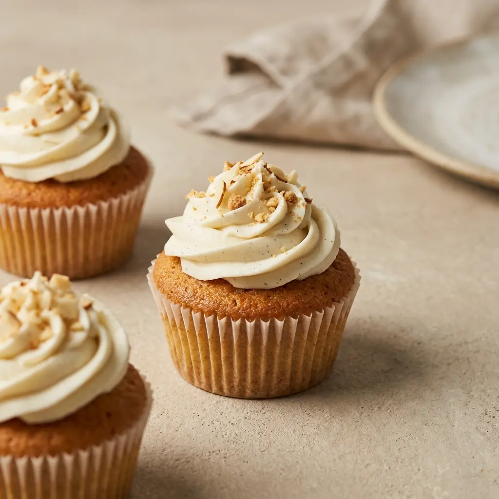Fotó a tálalásra kész Cupcake forrólevegős sütőben ételről