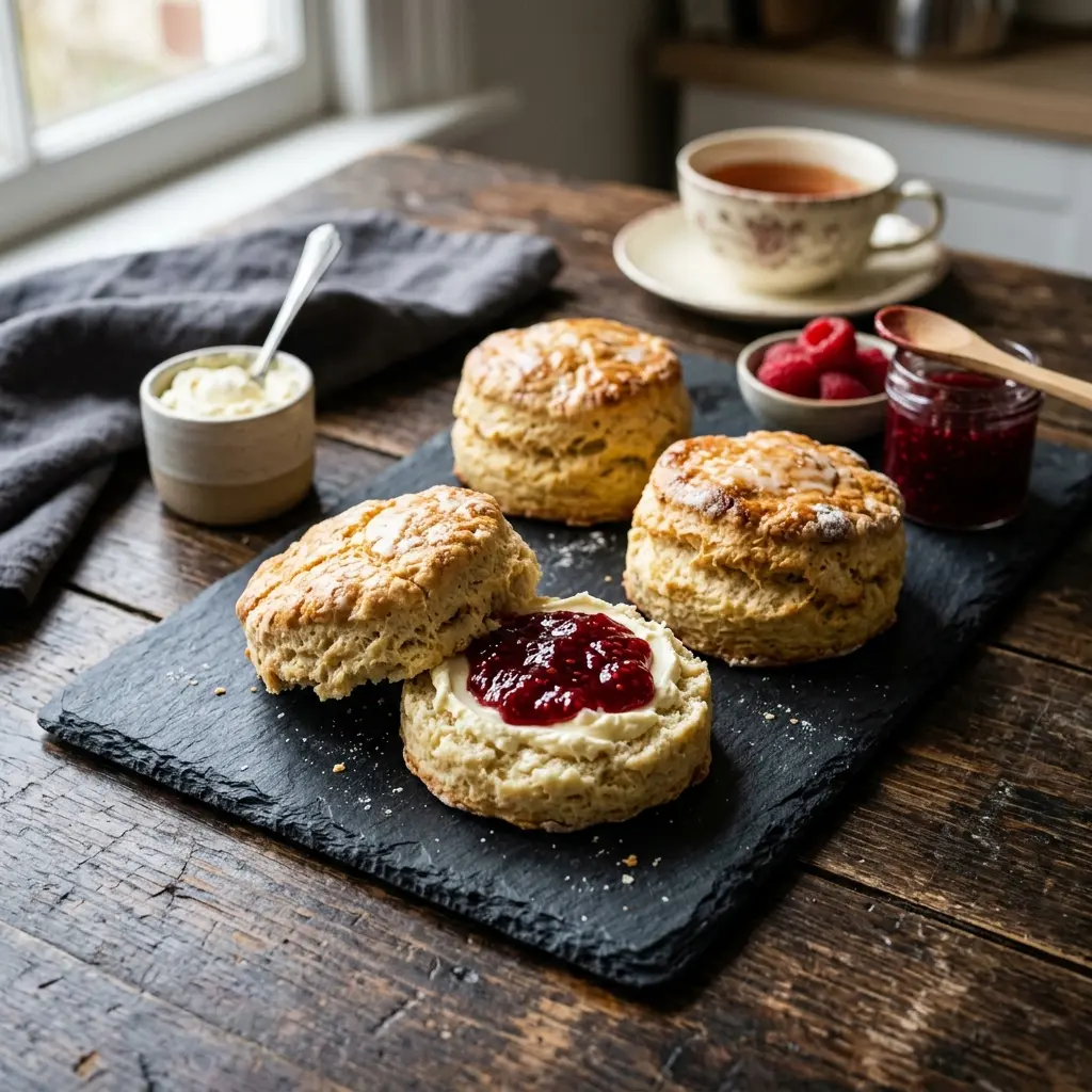Fotó a tálalásra kész Scone ételről